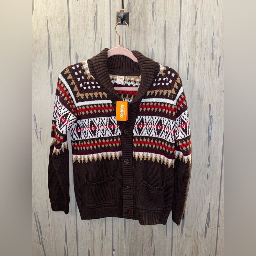 NEW GYMBOREE Boys Size 12 MOOSE MOUNTAIN Cardigan Sweater